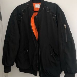 Black bomber jacket